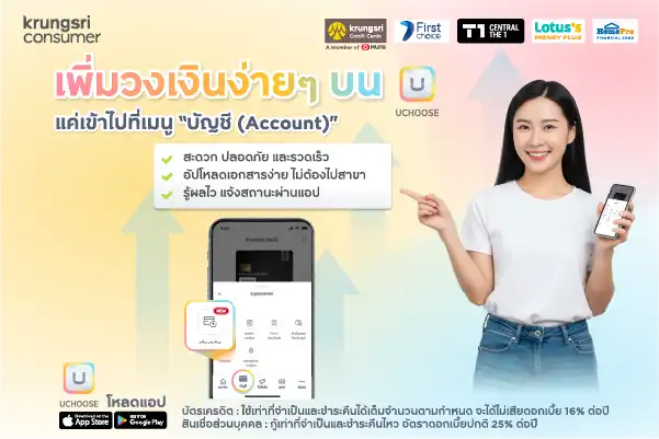 เพิ่มวงเงินถาวรผ่านแอป