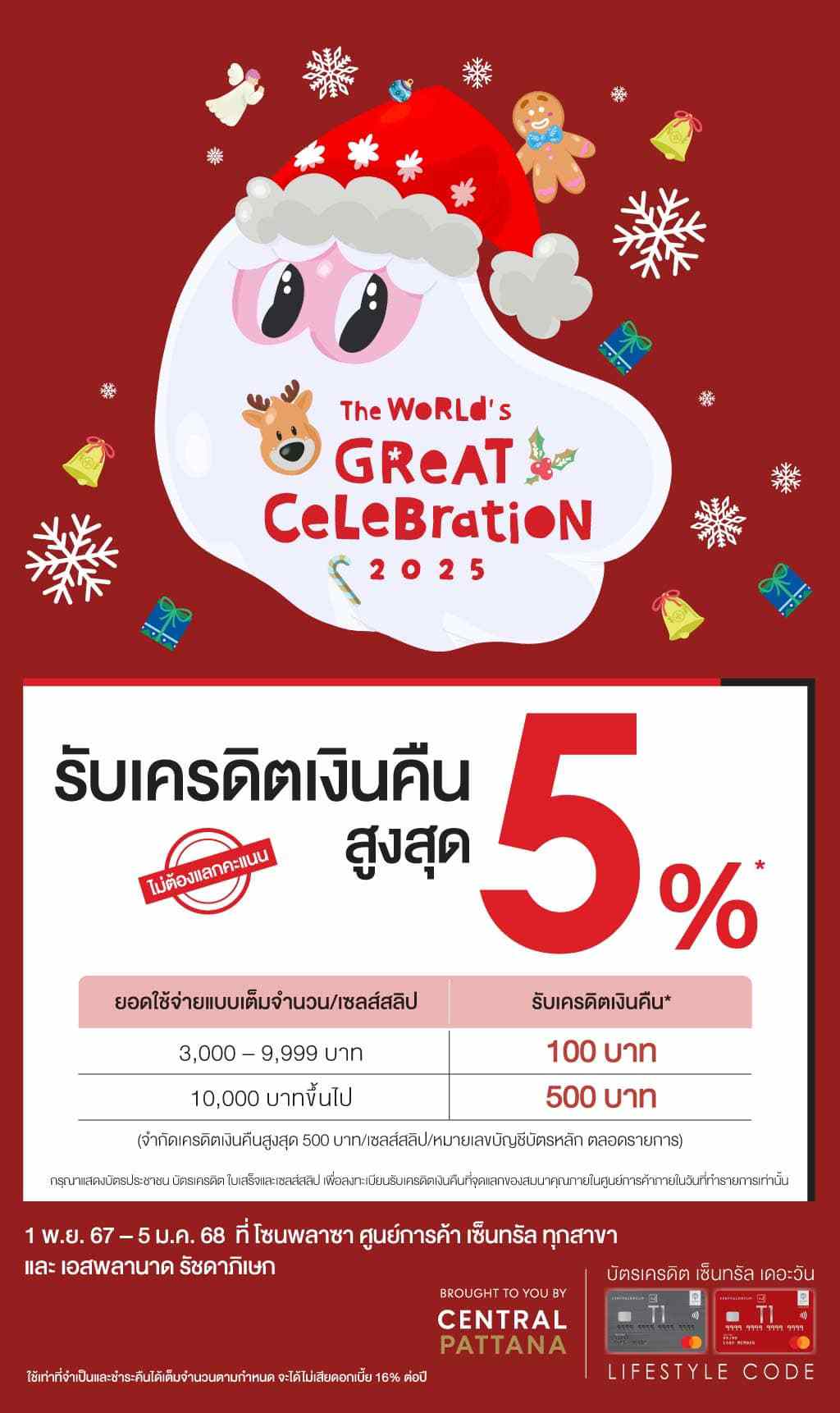 รับเครดิตเงินคืนสูงสุด 5%* ที่ โซนพลาซา ศูนย์การค้า เซ็นทรัล ทุกสาขา และ เอสพลานาด รัชดาภิเษก | บัตรเครดิต | สมัครบัตรเครดิต | สมัครบัตรเครดิตออนไลน์ | สิทธิประโยชน์บัตรเครดิต | สมัครสินเชื่อออนไลน์ | บัตรเครดิต ผ่อน 0% | บัตรเครดิต ใช้ต่างประเทศ | บัตรเครดิต ท่องเที่ยว | บัตรเครดิตเติมน้ำมัน